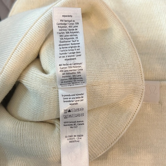 Lululemon Cream Warm Revelation Beanie One Size NWT main image 7